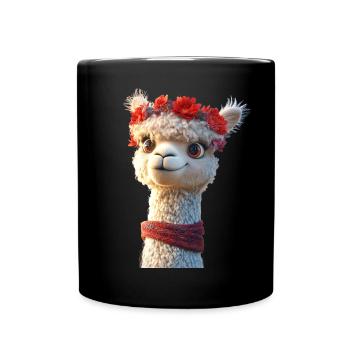 Alpaca Sweet Llama Farm Life Is Better With Alpacas - Full Colour Mug - black - Front