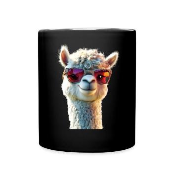 Alpaca Sweet Llama Farm Life Is Better With Alpacas - Full Colour Mug - black - Front