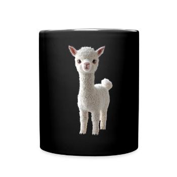 Alpaca Sweet Llama Farm Life Is Better With Alpacas - Full Colour Mug - black - Front