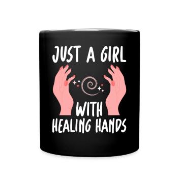 Massage Therapist Therapy LMT Just A Girl With - Full Colour Mug - black - Front