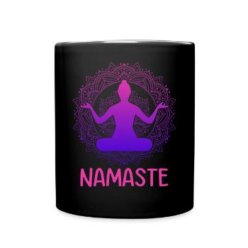Namaste Yoga Meditation Combinaison de méditation - Mug uni - noir - Devant