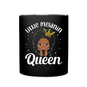 Petite reine de la mélanine reine de la peau brune - Mug uni - noir - Devant