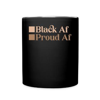 Noir Af Fier Af Mélanine Peau Brun Schwarze - Mug uni - noir - Devant