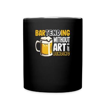 Lustiger Barkeeper Spruch Barkeeper Geschenk - Tasse einfarbig - Schwarz - Vorne