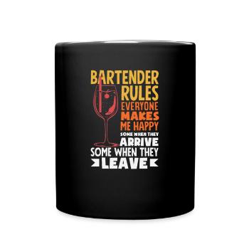 Funny Bartender Saying Bartender Gift - Full Colour Mug - black - Front