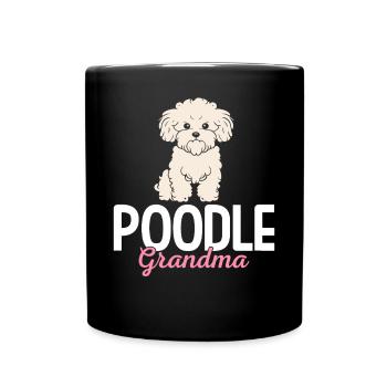 Poodle Grandma Poodle Dog Lover Grandma - Full Colour Mug - black - Front