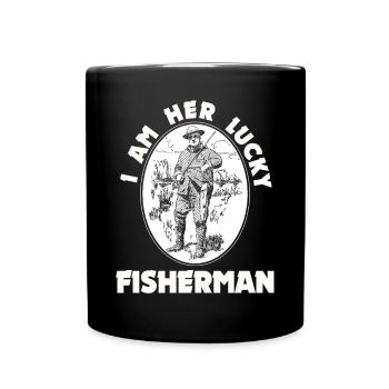 Fishing, fishing, fishing and pike fishing - Full Colour Mug - black - Front