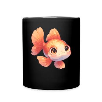 Goldfische Goldfisch - Tasse einfarbig - Schwarz - Vorne