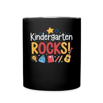 Pierres de jardin d’enfants – Design amusant pour les enfants - Mug uni - noir - Devant