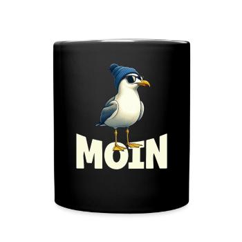 Moin Seagull Allemagne du Nord Salutations Mer Baltique Mer du Nord - Mug uni - noir - Devant
