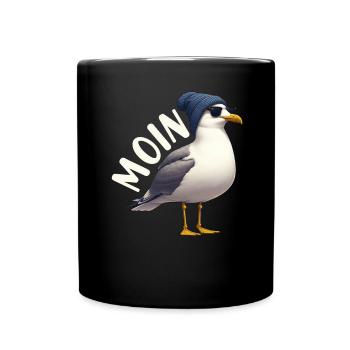 Moin Seagull Allemagne du Nord Salutations Mer Baltique Mer du Nord - Mug uni - noir - Devant