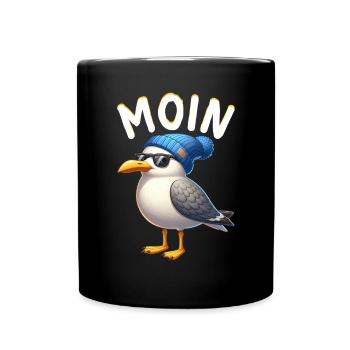 Moin Seagull Allemagne du Nord Salutations Mer Baltique Mer du Nord - Mug uni - noir - Devant
