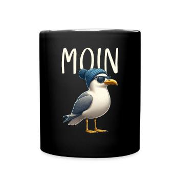 Moin Seagull Allemagne du Nord Salutations Mer Baltique Mer du Nord - Mug uni - noir - Devant