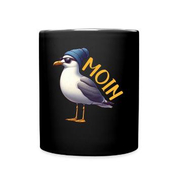 Moin Seagull Allemagne du Nord Salutations Mer Baltique Mer du Nord - Mug uni - noir - Devant