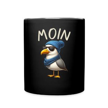 Moin Seagull Allemagne du Nord Salutations Mer Baltique Mer du Nord - Mug uni - noir - Devant
