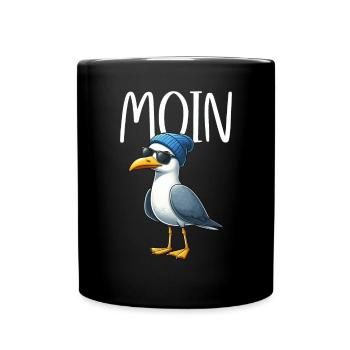 Moin Seagull Allemagne du Nord Salutations Mer Baltique Mer du Nord - Mug uni - noir - Devant