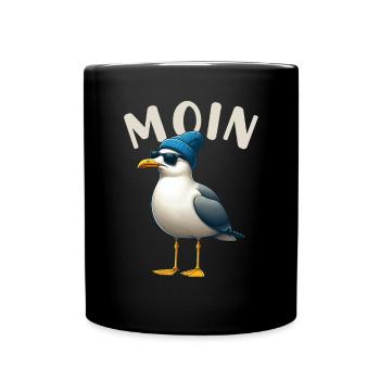 Moin Seagull Allemagne du Nord Salutations Mer Baltique Mer du Nord - Mug uni - noir - Devant