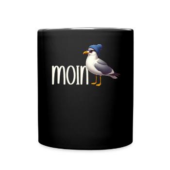 Moin Seagull Allemagne du Nord Salutations Mer Baltique Mer du Nord - Mug uni - noir - Devant