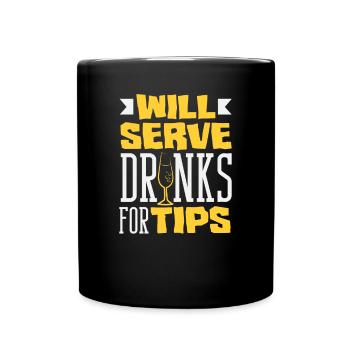 Funny Bartender Saying Bartender Gift - Full Colour Mug - black - Front