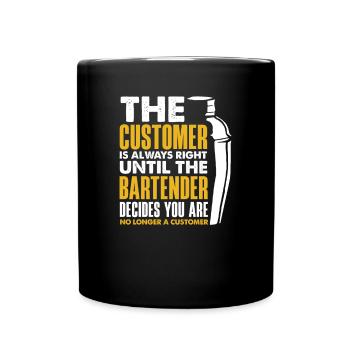 Lustiger Barkeeper Spruch Barkeeper Geschenk - Tasse einfarbig - Schwarz - Vorne