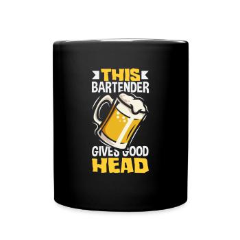 Funny Bartender Saying Bartender Gift - Full Colour Mug - black - Front
