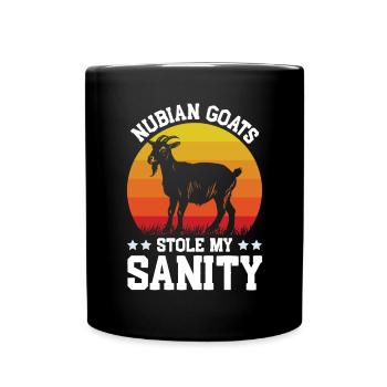 Chèvre Nubienne, éleveur de chèvres - Mug uni - noir - Devant