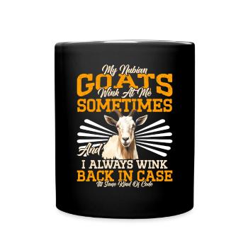 Chèvre Nubienne, éleveur de chèvres - Mug uni - noir - Devant