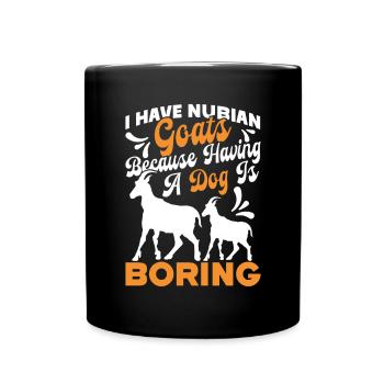 Chèvre Nubienne, éleveur de chèvres - Mug uni - noir - Devant