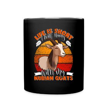 Chèvre Nubienne, éleveur de chèvres - Mug uni - noir - Devant