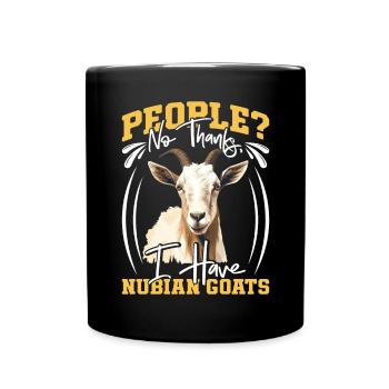 Chèvre Nubienne, éleveur de chèvres - Mug uni - noir - Devant