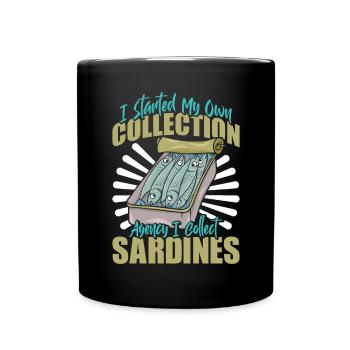 Sardines, Fishing, Fish - Full Colour Mug - black - Front