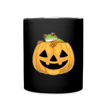 Frog Halloween Pumpkin - Full Colour Mug - black - Front