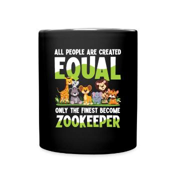 Only The Finest Become Zookeeper - Tasse einfarbig - Schwarz - Vorne