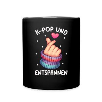 K-Pop Koreanischer Musik Kpop Fans Kdrama - Tasse einfarbig - Schwarz - Vorne