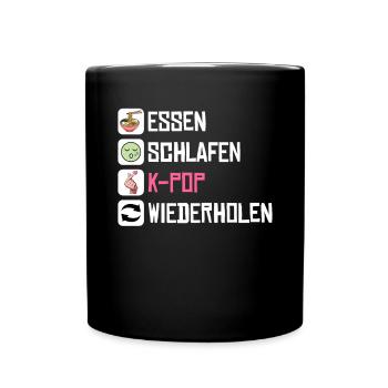K-Pop Koreanischer Musik Kpop Fans Kdrama - Tasse einfarbig - Schwarz - Vorne