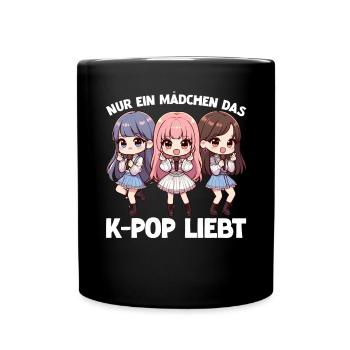 K-Pop Koreanischer Musik Kpop Fans Kdrama - Tasse einfarbig - Schwarz - Vorne