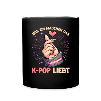K-Pop Koreanischer Musik Kpop Fans Kdrama - Tasse einfarbig - Schwarz - Vorne