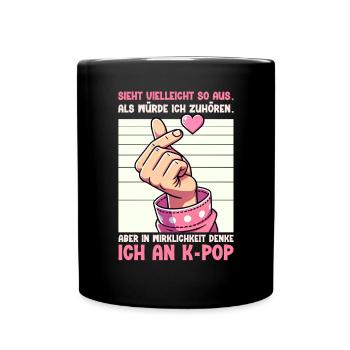 K-Pop Koreanischer Musik Kpop Fans Kdrama - Tasse einfarbig - Schwarz - Vorne