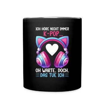 K-Pop Koreanischer Musik Kpop Fans Kdrama - Tasse einfarbig - Schwarz - Vorne