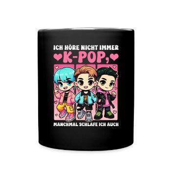 K-Pop Koreanischer Musik Kpop Fans Kdrama - Tasse einfarbig - Schwarz - Vorne