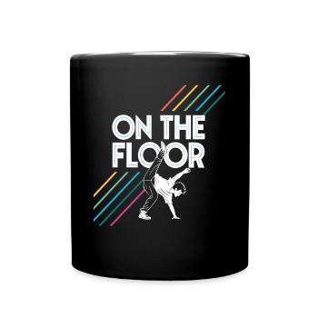 Sur le sol - Conception Breakdance Cool - Mug uni - noir - Devant