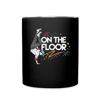 Sur le sol - Conception Breakdance Cool - Mug uni - noir - Devant