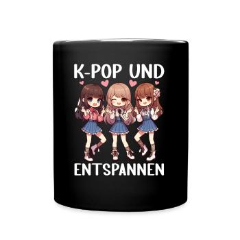 K-Pop Koreanischer Musik Kpop Fans Kdrama - Tasse einfarbig - Schwarz - Vorne