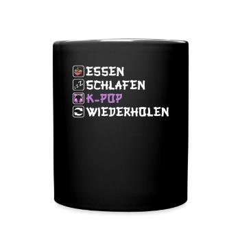 K-Pop Koreanischer Musik Kpop Fans Kdrama - Tasse einfarbig - Schwarz - Vorne