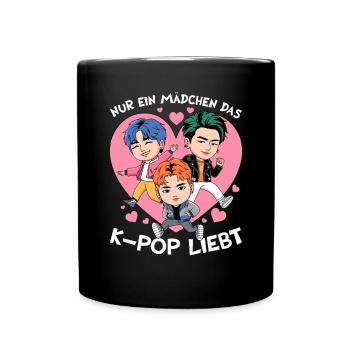 K-Pop Koreanischer Musik Kpop Fans Kdrama - Tasse einfarbig - Schwarz - Vorne