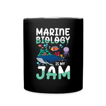 Marine Biology Is My Jam - Tasse einfarbig - Schwarz - Vorne
