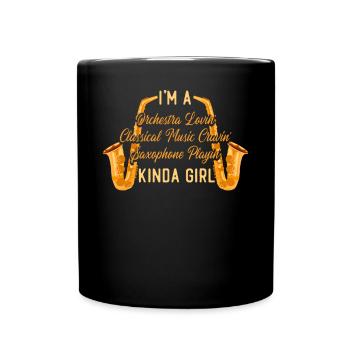Saxophone I'm A Orchestra Lovin' - Tasse einfarbig - Schwarz - Vorne