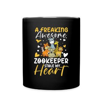 Awesome Zookeeper für Zoowärter Zoologe - Tasse einfarbig - Schwarz - Vorne