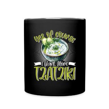 Pain grec Oignons Pita Tomates Tzatziki - Mug uni - noir - Devant