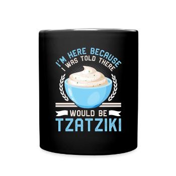 Pain grec Oignons Pita Tomates Tzatziki - Mug uni - noir - Devant